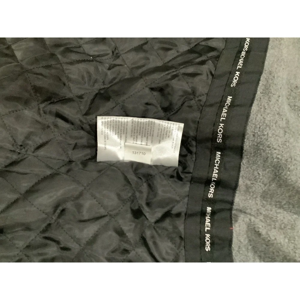 New Michael Kors Women's Size XLarge Long Winter Parka Coat Hooded Black Warm